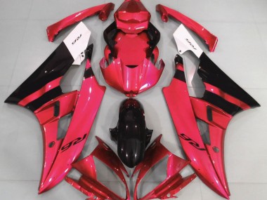 2006-2007 Rot Glänzend & Schwarz R6 Verkleidung