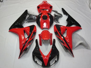 2006-2007 Rot Schwarz OEM-Stil Ohne Aufkleber CBR1000RR Verkleidung