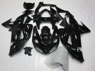 2006-2007 Schwarz-Einfarbig Glänzend ZX10R Verkleidung