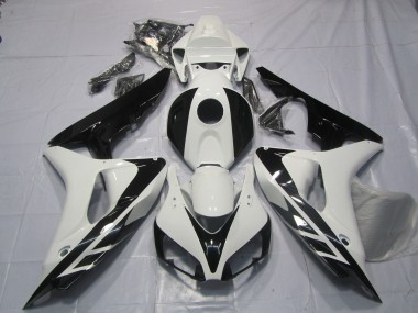 2006-2007 Schwarz & Weiß OEM Stil Keine Aufkleber CBR1000RR Verkleidung