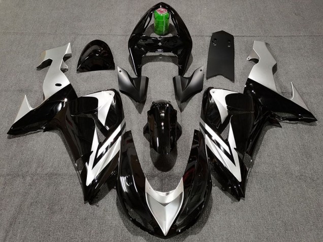 2006-2007 Schwarz & Silber ZX10R Verkleidung 2006-2007 Schwarz & Silber ZX10R Verkleidung