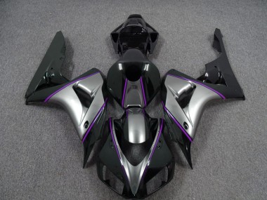 2006-2007 Silber Mit Dunkelviolettem Nadelstreifen CBR1000RR Verkleidung