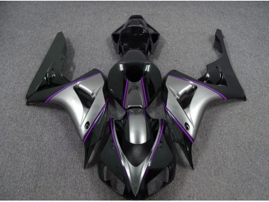 2006-2007 Silber Mit Dunkelviolettem Nadelstreifen CBR1000RR Verkleidung