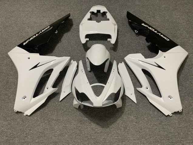 2006-2008 Glänzend Weiß & Schwarz Daytona 675 Verkleidung 2006-2008 Glänzend Weiß & Schwarz Daytona 675 Verkleidung