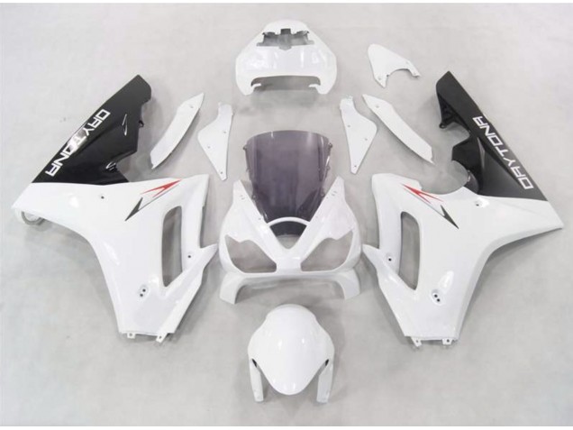 2006-2008 Weiß Mit Schwarzen Unterteilen Daytona 675 Verkleidung 2006-2008 Weiß Mit Schwarzen Unterteilen Daytona 675 Verkleidung