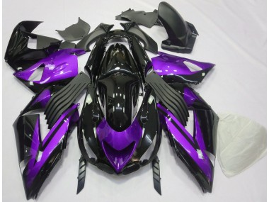 2006-2011 Glanz Lila & Schwarz Schlicht ZX14R Verkleidung