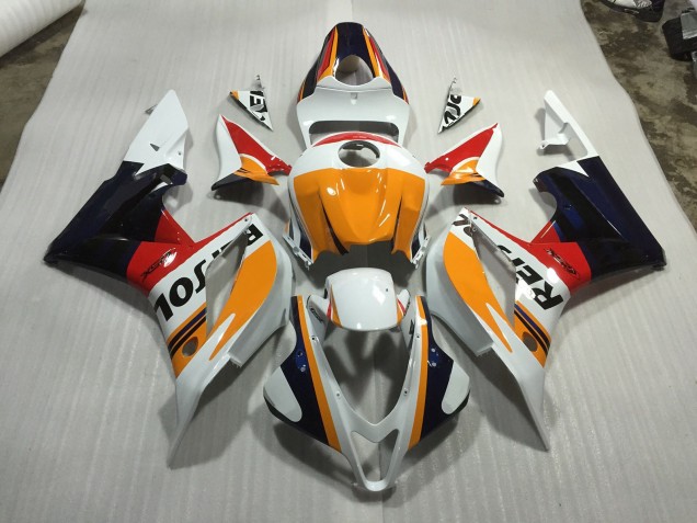 2007-2008 Benutzerdefiniertes Weiß Repsol CBR600RR Verkleidung