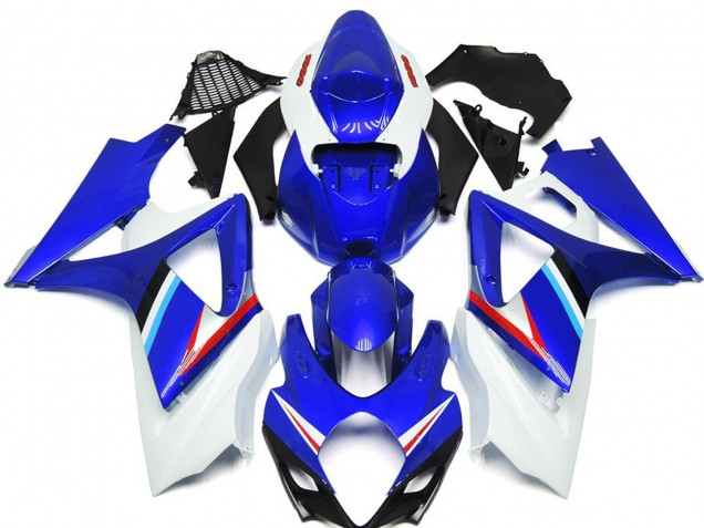 2007-2008 Blau & Glänzend Weiß GSXR 1000 Verkleidung
