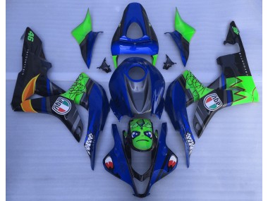 2007-2008 Blauer & Grüner Hai CBR600RR Verkleidung
