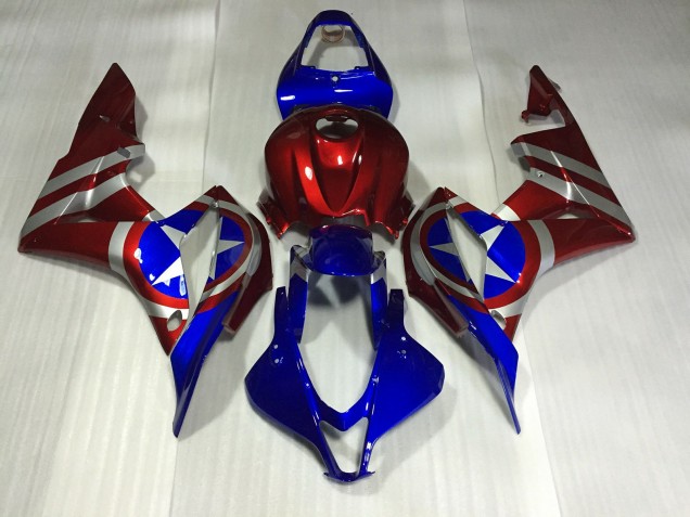 2007-2008 Captain America CBR600RR Verkleidung 2007-2008 Captain America CBR600RR Verkleidung