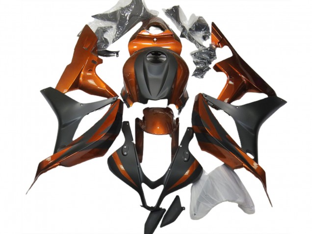 2007-2008 Gebranntes Orange & Matt Schwarz CBR600RR Verkleidung 2007-2008 Gebranntes Orange & Matt Schwarz CBR600RR Verkleidung