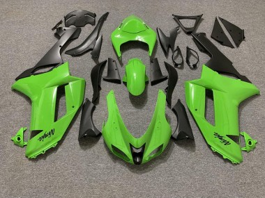 2007-2008 Glänzend Grün & Matt Schwarz ZX6R Verkleidung