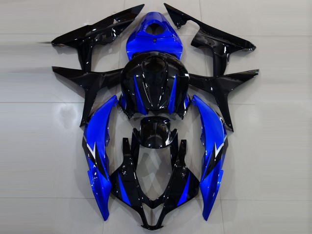 2007-2008 Glänzendes Schwarz & Blau CBR600RR Verkleidung