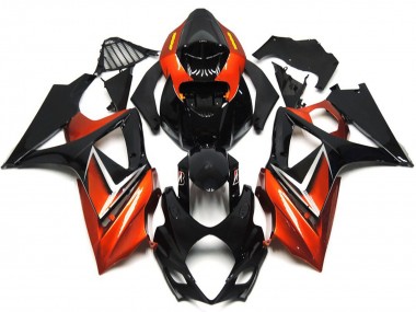 2007-2008 Glänzendes Schwarz & Bronzegold GSXR 1000 Verkleidung