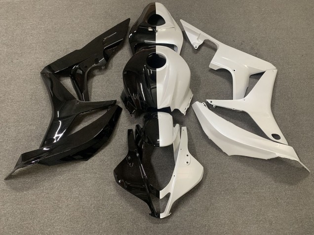 2007-2008 Glänzendes Schwarz/Weiß-Split CBR600RR Verkleidung 2007-2008 Glänzendes Schwarz/Weiß-Split CBR600RR Verkleidung