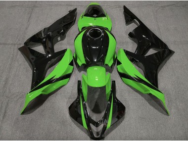 2007-2008 Schwarz Glänzend & Grün CBR600RR Verkleidung