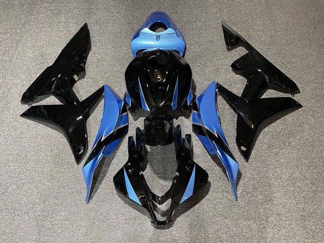 2007-2008 Schwarz Glänzend & Hellblau CBR600RR Verkleidung 2007-2008 Schwarz Glänzend & Hellblau CBR600RR Verkleidung