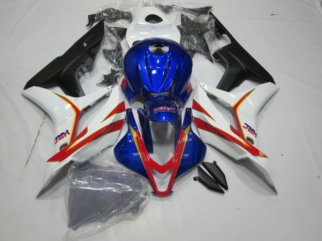 2007-2008 Tiefes Blau Weiß & Rot HRC CBR600RR Verkleidung 2007-2008 Tiefes Blau Weiß & Rot HRC CBR600RR Verkleidung