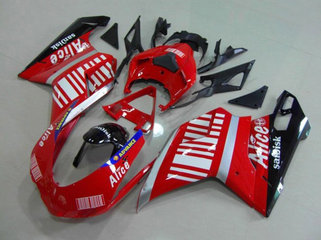 2007-2014 Alice Rot Ducati 848 1098 1198 Verkleidung 2007-2014 Alice Rot Ducati 848 1098 1198 Verkleidung