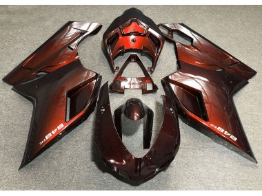 2007-2014 Dunkelorange Ducati 848 1098 1198 Verkleidung