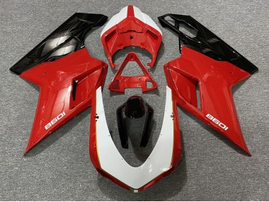 2007-2014 Schwarz Silber Ducati 848 1098 1198 Verkleidung