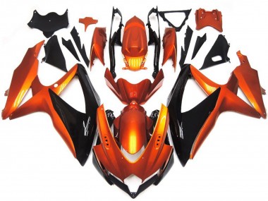 2008-2010 Bronzeorange & Schwarz GSXR 600-750 Verkleidung