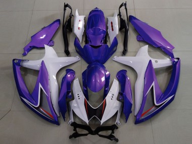2008-2010 Glanz Lila & Weiß GSXR 600-750 Verkleidung