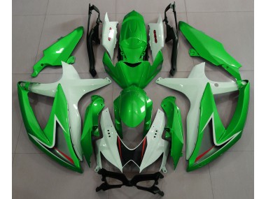 2008-2010 Glänzend Grün & Weiß GSXR 600-750 Verkleidung