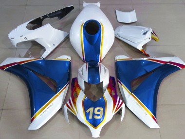 2008-2011 Glänzend Blau & Weiß CBR1000RR Verkleidung