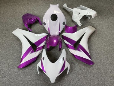 2008-2011 Glänzend Weiß & Lila Trimmen CBR1000RR Verkleidung