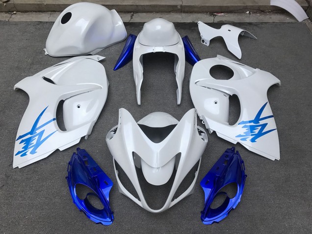 2008-2020 Glänzend Weiß & Blau GSXR 1300 Verkleidung 2008-2020 Glänzend Weiß & Blau GSXR 1300 Verkleidung