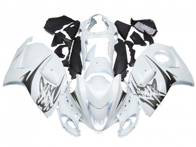 2008-2020 Glänzend Weiß Mit Logos Im Silbernen Stil GSXR 1300 Verkleidung 2008-2020 Glänzend Weiß Mit Logos Im Silbernen Stil GSXR 1300 Verkleidung