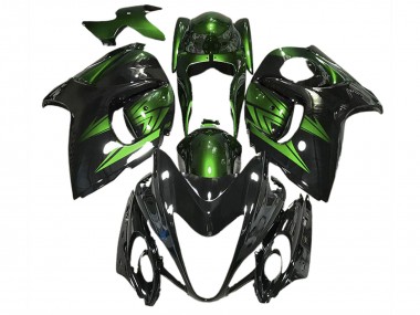2008-2020 Glänzendes Schwarz & Dunkelgrün GSXR 1300 Verkleidung