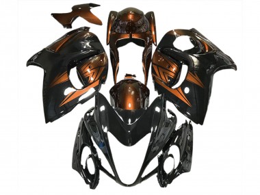 2008-2020 Glänzendes Schwarz & Dunkelorange GSXR 1300 Verkleidung
