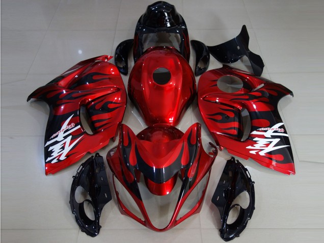 2008-2020 Leuchtend Rot & Flamme GSXR 1300 Verkleidung 2008-2020 Leuchtend Rot & Flamme GSXR 1300 Verkleidung