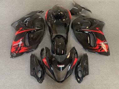 2008-2020 Schwarz Glänzend Mit Roten Logos GSXR 1300 Verkleidung