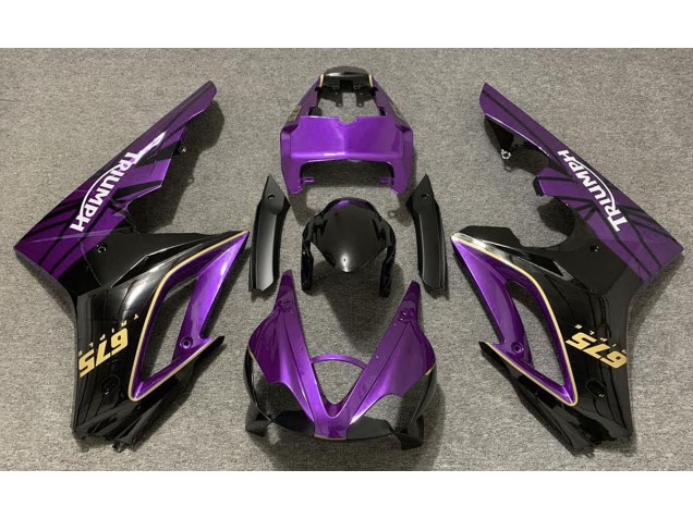 2009-2012 Glanz Lila & Schwarz Daytona 675 Verkleidung 2009-2012 Glanz Lila & Schwarz Daytona 675 Verkleidung