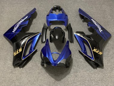 2009-2012 Glänzend Blau & Schwarz Daytona 675 Verkleidung