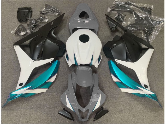 2009-2012 Glänzend Grauweiß & Hellblau CBR600RR Verkleidung