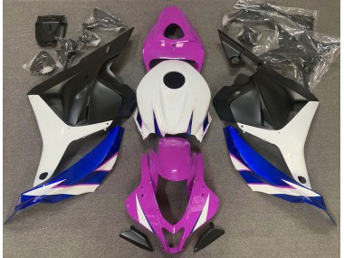 2009-2012 Glanzrosa Weiß & Blau CBR600RR Verkleidung