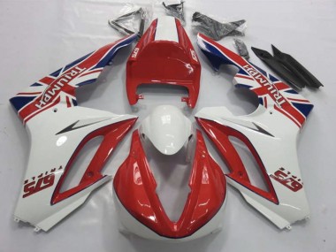 2009-2012 Rot & Weiß Daytona 675 Verkleidung