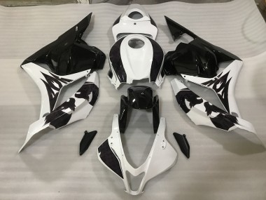 2009-2012 Schwarz/Weiß Benutzerdefiniert CBR600RR Verkleidung