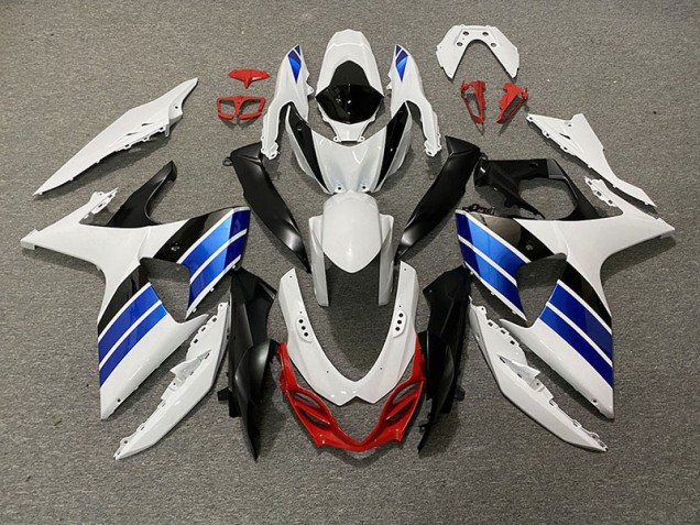 2009-2016 Glänzend Weiß Blau Schwarz & Rot GSXR 1000 Verkleidung