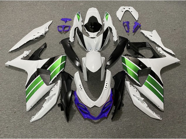 2009-2016 Glänzend Weiß Grün Schwarz & Lila GSXR 1000 Verkleidung