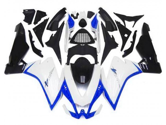 2010-2015 Glänzend Weiß & Blau RSV4 1000 Verkleidung 2010-2015 Glänzend Weiß & Blau RSV4 1000 Verkleidung
