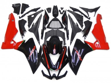 2010-2015 Rot & Schwarz RSV4 1000 Verkleidung