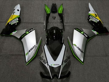 2010-2015 Silber Pirelli & Grün RSV4 1000 Verkleidung
