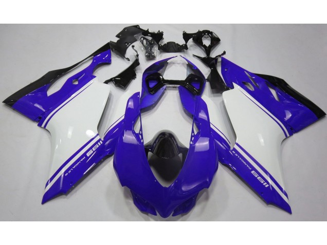 2011-2014 Glänzend Blau Weiß & Schwarz Ducati 1199 Verkleidung 2011-2014 Glänzend Blau Weiß & Schwarz Ducati 1199 Verkleidung
