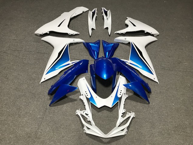 2011-2024 Blauweiß Kundenspezifisch GSXR 600-750 Verkleidung 2011-2024 Blauweiß Kundenspezifisch GSXR 600-750 Verkleidung