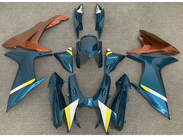 2011-2024 Glänzend Hellblau & Orange GSXR 600-750 Verkleidung 2011-2024 Glänzend Hellblau & Orange GSXR 600-750 Verkleidung